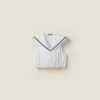 White Poplin Sailor Top | Miu Miu
