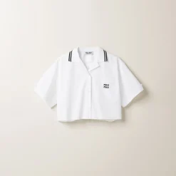 White Poplin Shirt | Miu Miu