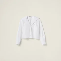 White Poplin Shirt | Miu Miu