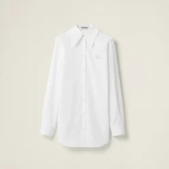 White Poplin Shirt | Miu Miu