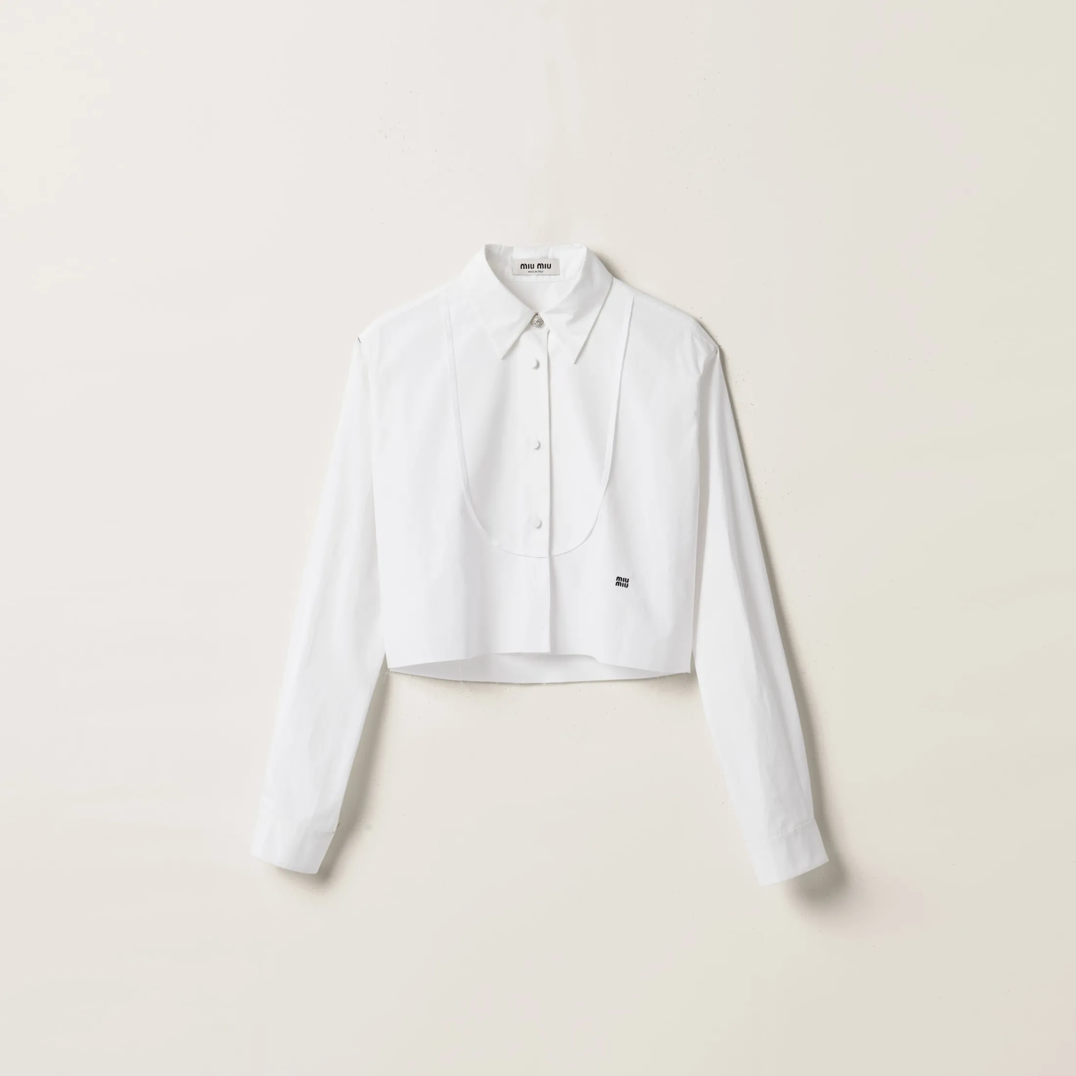 White Poplin Shirt | Miu Miu