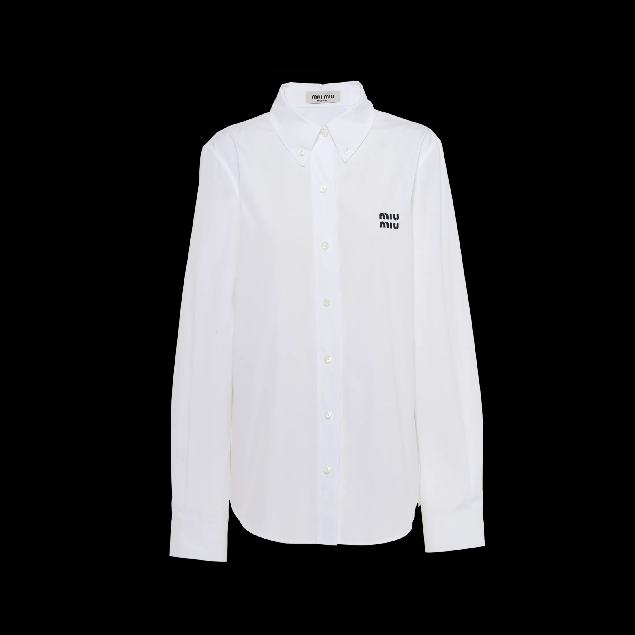 White Poplin Shirt | Miu Miu