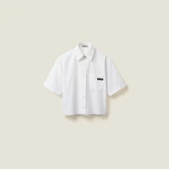 White Poplin Shirt | Miu Miu