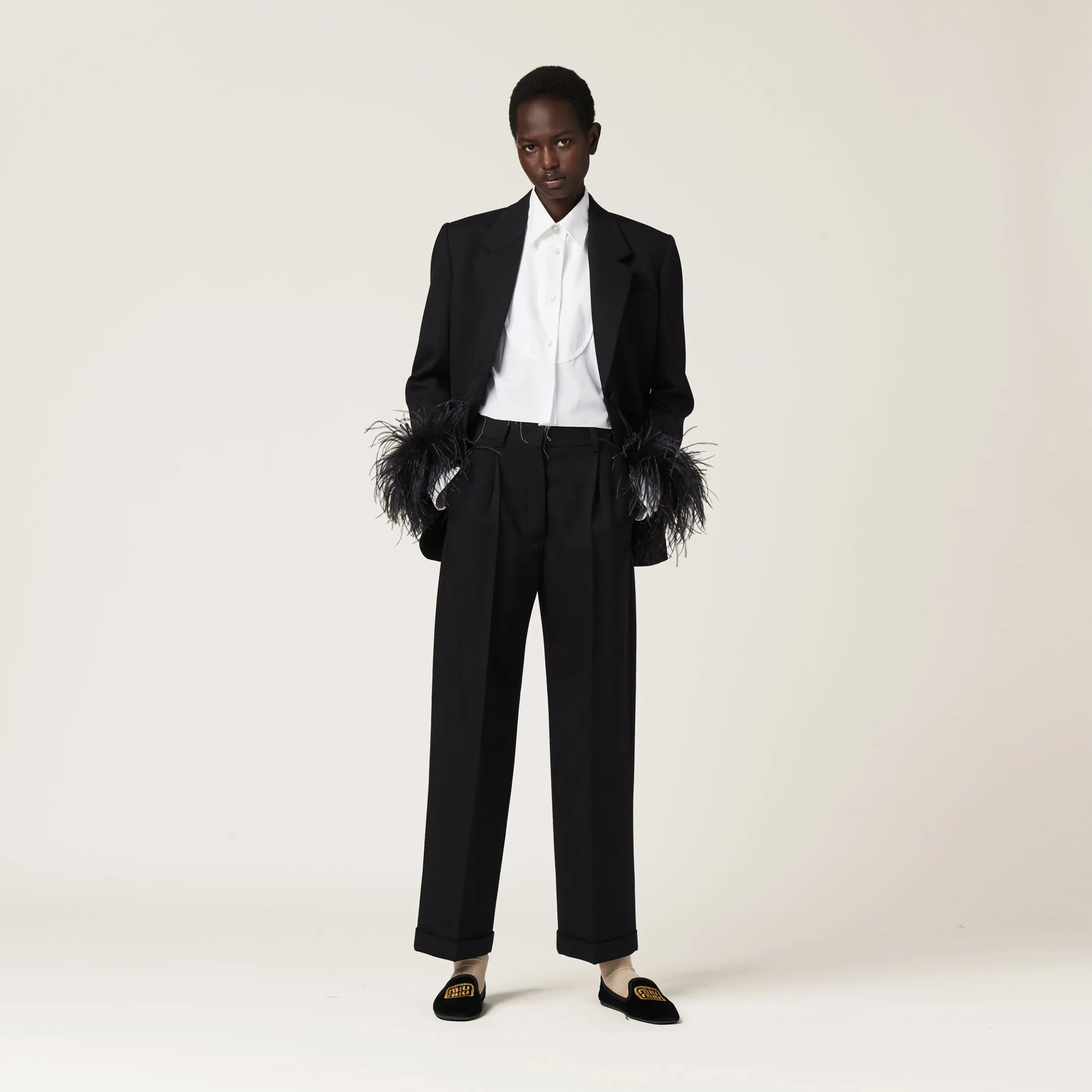 White Poplin Shirt | Miu Miu