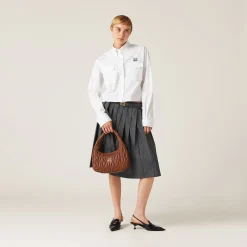 White Poplin Shirt | Miu Miu