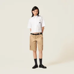 White Poplin Shirt | Miu Miu