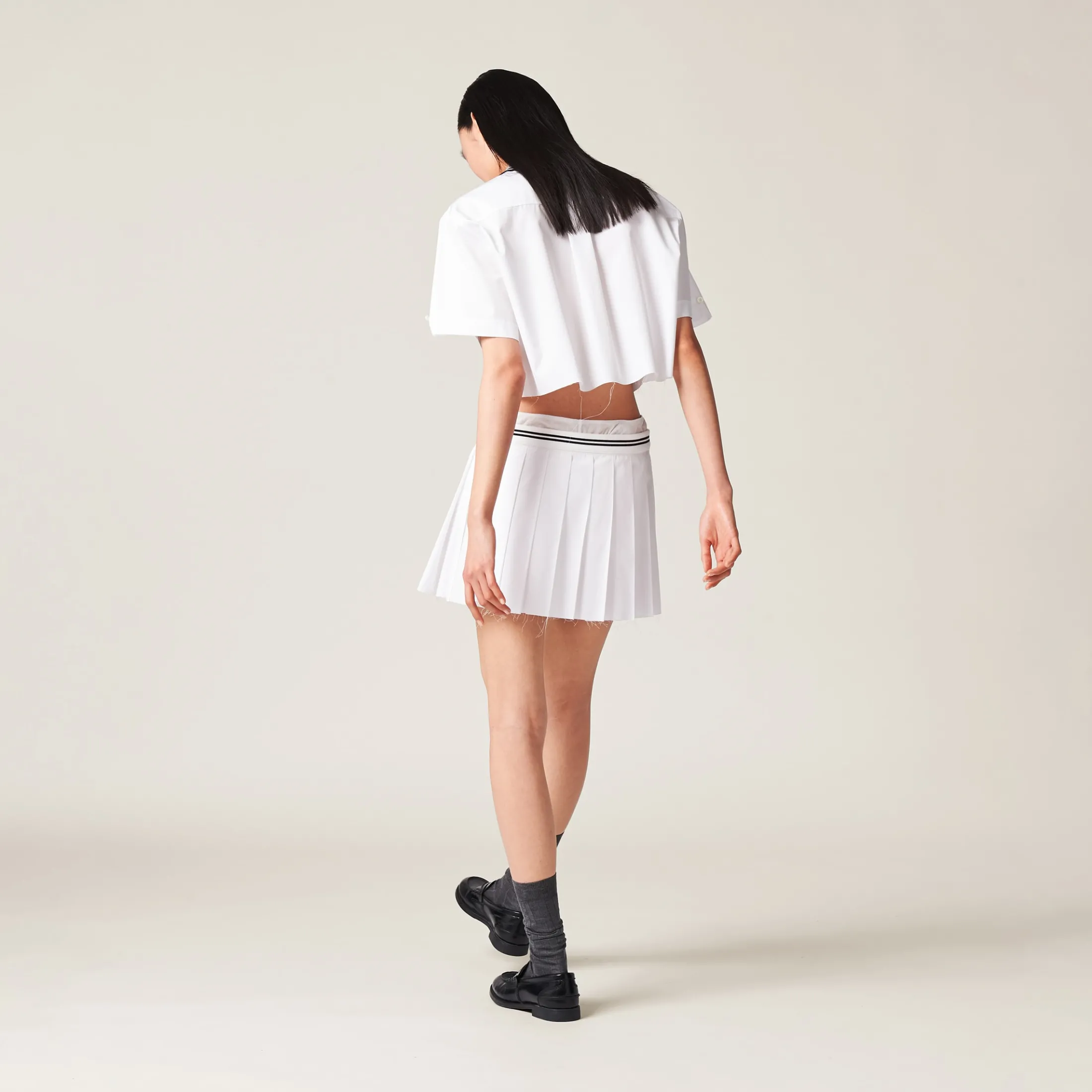 White Poplin Shirt | Miu Miu
