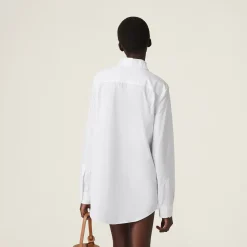 White Poplin Shirt | Miu Miu