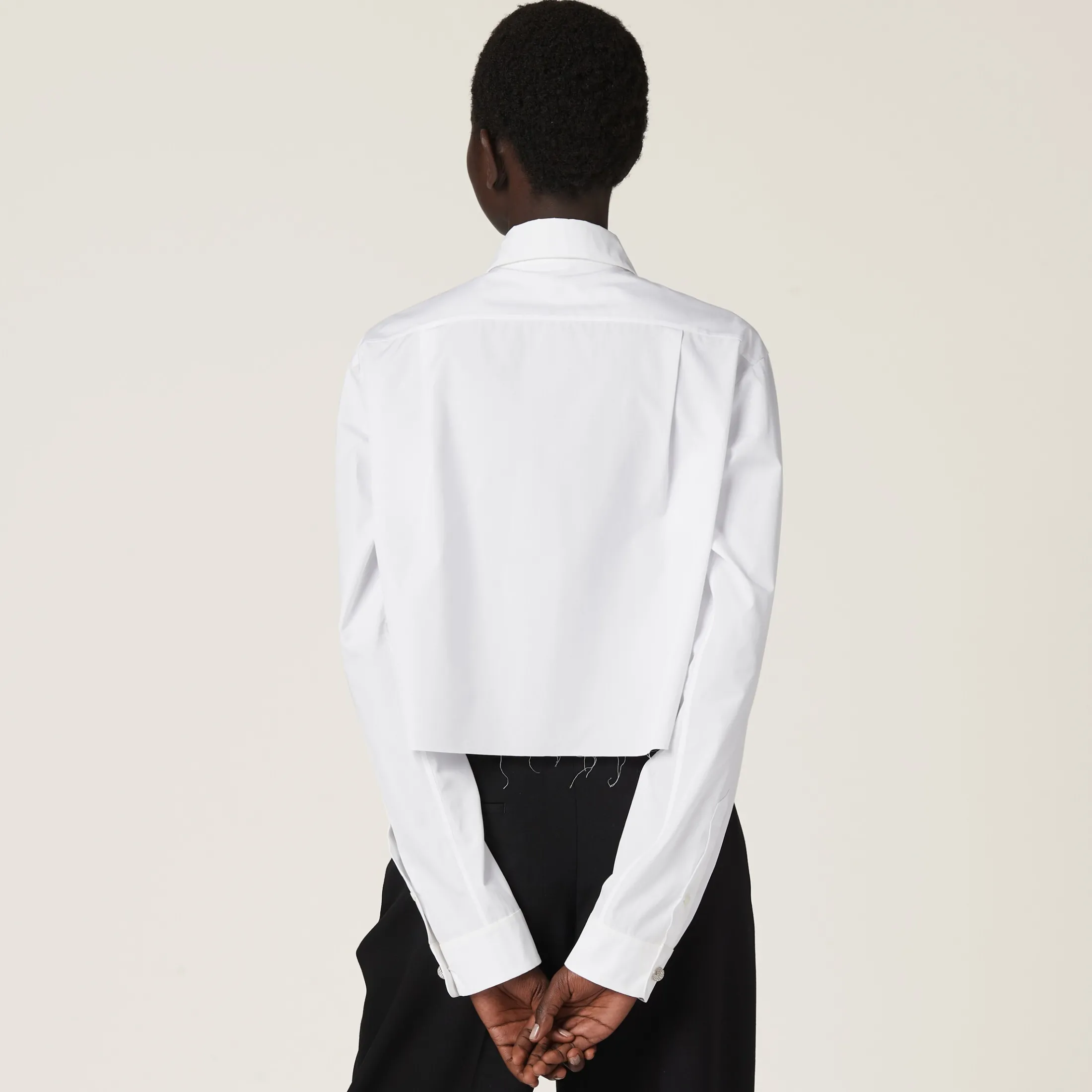 White Poplin Shirt | Miu Miu