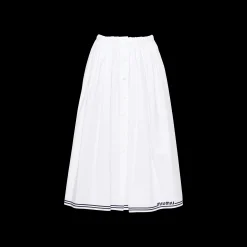 White Poplin Skirt | Miu Miu