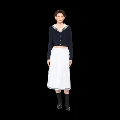 White Poplin Skirt | Miu Miu