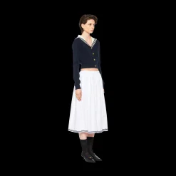 White Poplin Skirt | Miu Miu