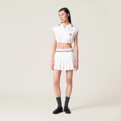 White Poplin Top | Miu Miu