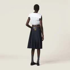 White Poplin Top | Miu Miu