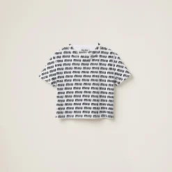 White Print Cotton T-shirt | Miu Miu