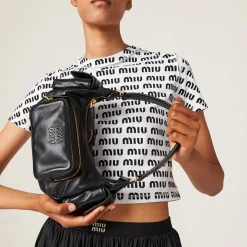 White Print Cotton T-shirt | Miu Miu