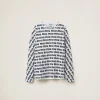 White Printed Cotton T-shirt | Miu Miu