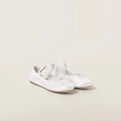 White Satin Ballerinas | Miu Miu