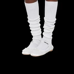 White Satin Ballerinas | Miu Miu