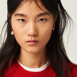 White Set Of Metal Earrings | Miu Miu