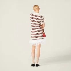 White Silk And Cotton Polo Dress | Miu Miu