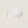 White Woven Fabric Headband | Miu Miu