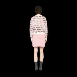 White/alabaster Pink Cashmere Skirt | Miu Miu