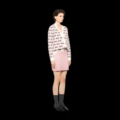 White/alabaster Pink Cashmere Skirt | Miu Miu