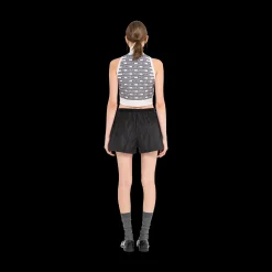 White/black Cashmere And Silk Turtleneck Top | Miu Miu