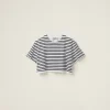 White/black Cotton T-shirt With Printed Logo | Miu Miu