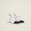 White/black Patent Leather Pumps | Miu Miu