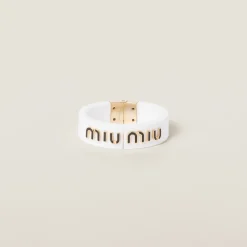 White/black Plexiglas And Metal Bracelet | Miu Miu