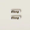 White/black Plexiglas And Metal Hair Clips | Miu Miu