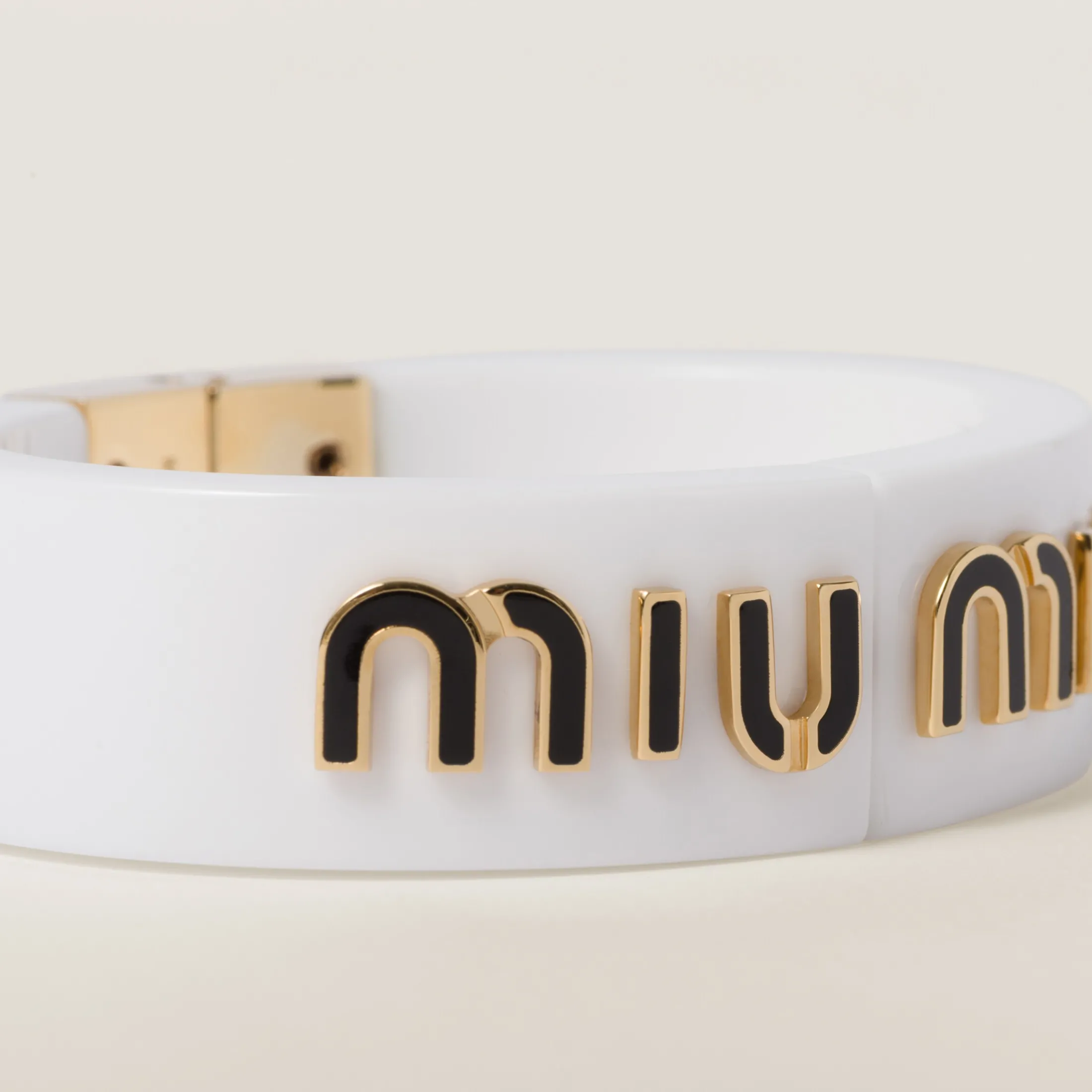 White/black Plexiglas And Metal Bracelet | Miu Miu