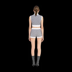 White/black Viscose Shorts | Miu Miu