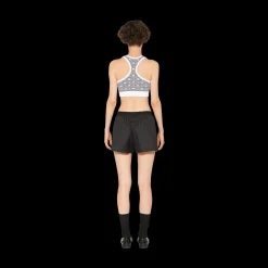 White/black Viscose Top | Miu Miu