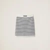 White/blue Cotton Miniskirt | Miu Miu