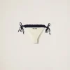 White/blue Cotton Panties | Miu Miu