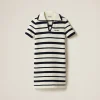 White/blue Cotton Polo Dress | Miu Miu