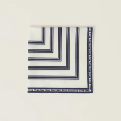 White/blue Printed Poplin Scarf | Miu Miu