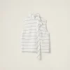 White/blue Striped Sablé Top | Miu Miu