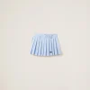 White/light Blue Gingham Check Skirt | Miu Miu