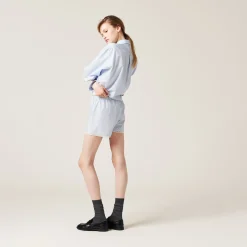 White/light Blue Poplin Boxer Shorts | Miu Miu