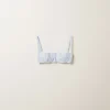White/light Blue Poplin Bra | Miu Miu