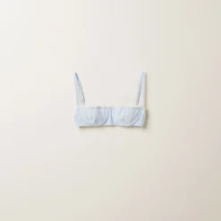 White/light Blue Poplin Bra | Miu Miu