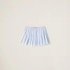 White/light Blue Poplin Miniskirt | Miu Miu