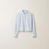 White/light Blue Poplin Shirt | Miu Miu