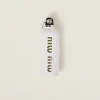 White/platinum Stainless Steel Water Bottle, 500 Ml | Miu Miu