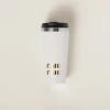 White/platinum Stainless Steel Thermal Cup, 450 Ml | Miu Miu