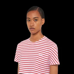 White/red Cotton T-shirt With Printed Logo | Miu Miu